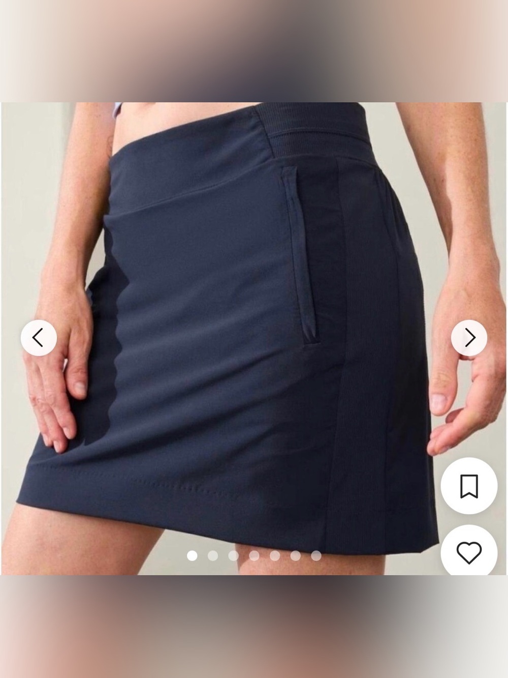 Athleta Soho Skort Navy Blue Active Golf Tennis Skirt with Pockets Womens 6.